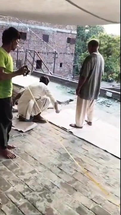 Industrial heavy canvas tent stitching workshop and waterproof relief shelter fabrication in Karachi - Tahira Syndicate