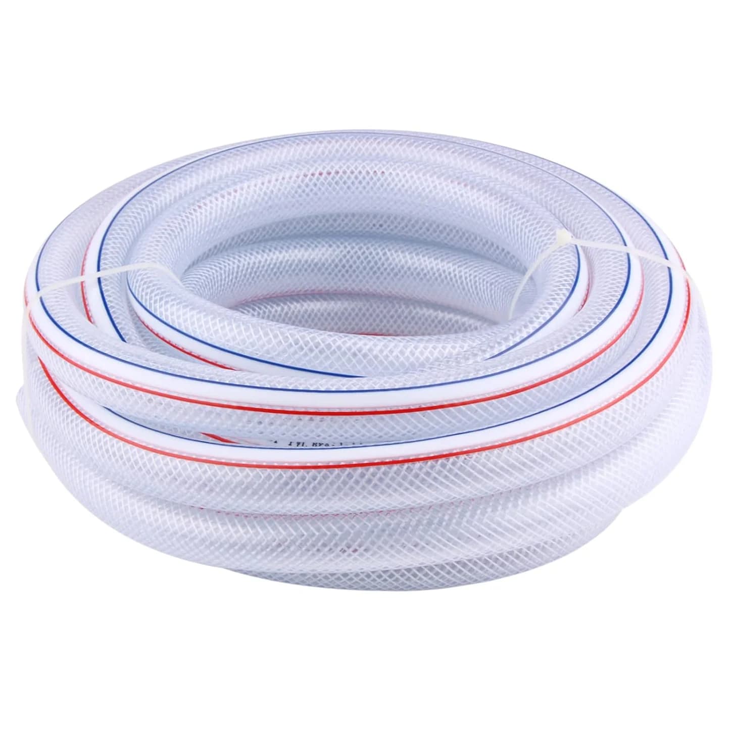 Heavy-Duty Braided PVC Flexible Garden Pipe emerald roll with yellow braiding