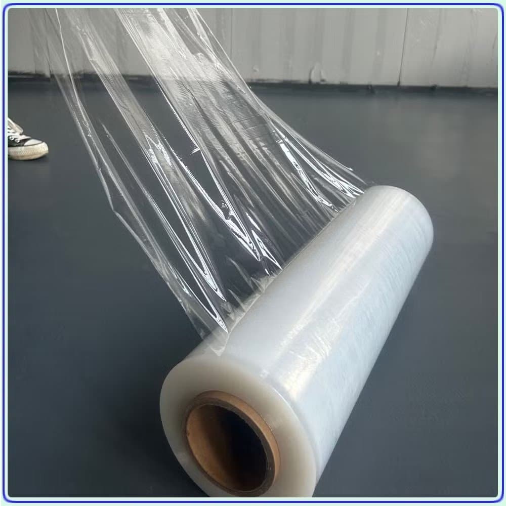 High-Clarity Industrial Pallet Stretch Wrap Film Roll dispenser hand wrapping