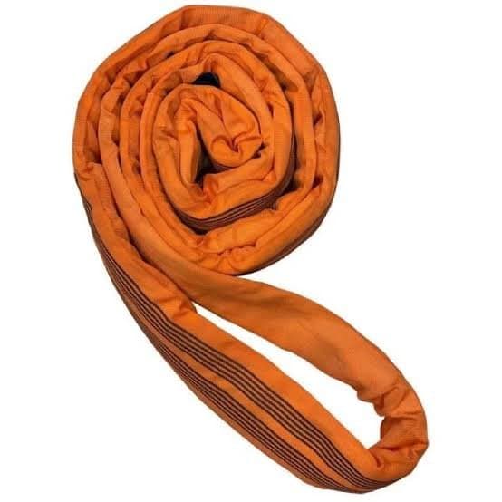 Endless tubular round webbing sling gol patta for crane choke lifting in Karachi warehouse