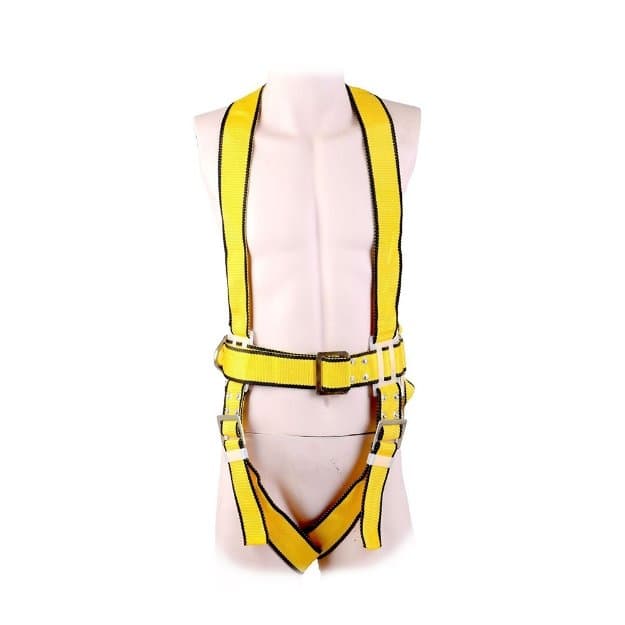 Full body fall-arrest safety harness with dorsal D-ring in Tahira Syndicate Bohrapir stock Karachi