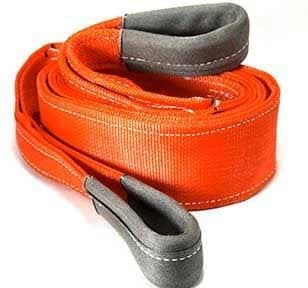 Heavy-duty 10 ton vehicle towing and recovery strap with reinforced eyes in Bohrapir Karachi warehouse